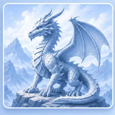 Blue dragon illustration